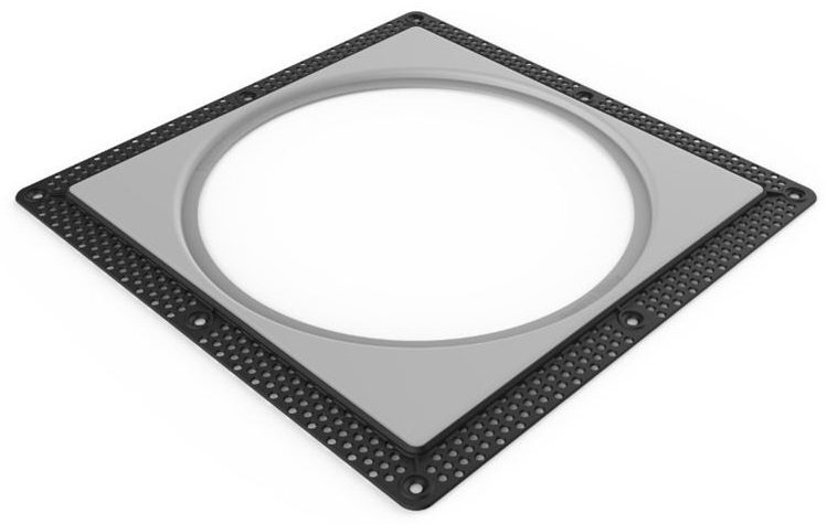 Bowers & Wilkins FPK8SQ stuc frame (incl Vierkante Grill) Wit