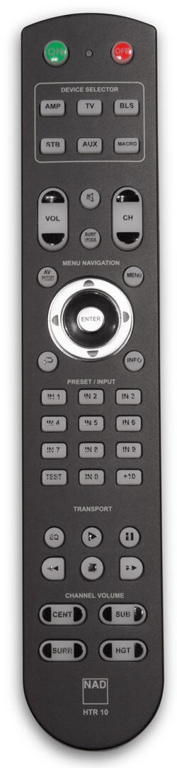 NAD HTR10 Remote Zwart