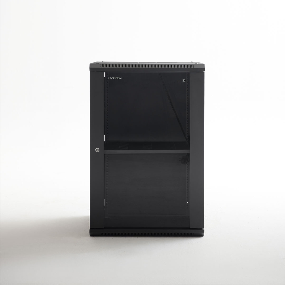 Norstone 19" Wall rack 18U Zwart - Afbeelding 2