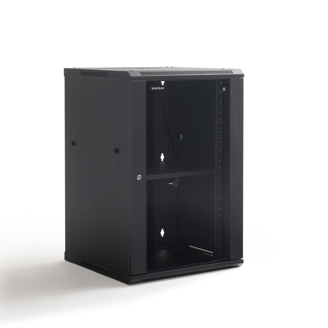 Norstone 19" Wall rack 18U Zwart