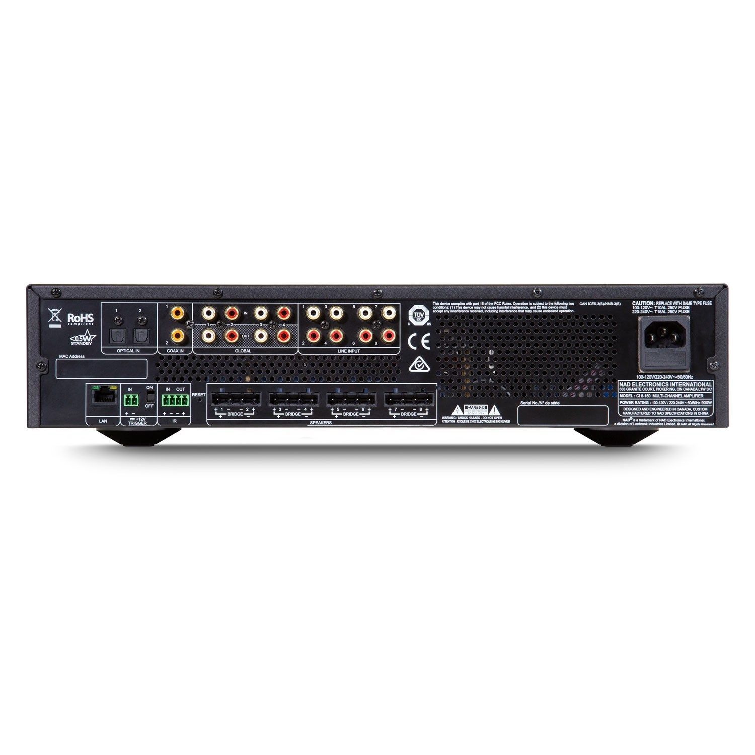 NAD CI8-150 DSP V2 Zwart - Afbeelding 3